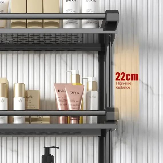 Полка для ванной комнаты с вешалкой для полотенец  SKLM-9 40см | Зображення 3