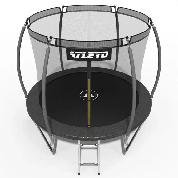 Батут дитячий Atleto 252 см із захисною сіткою і драбиною для дому та дачі чорний 42400468 | Зображення 1
