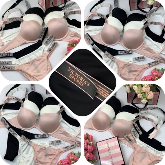 Червоний комплект білизни Вікторія Сікрет, жіночий червоний комплект спідньої білизни Victoria's Secret Rhinestone 75В | Зображення 6