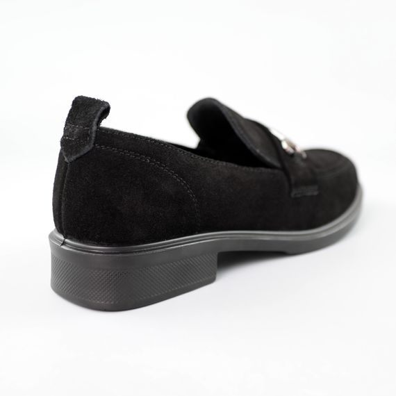 Лофери жіночі замшеві 591481 Чорні 37 38 39 40 41 42 | Зображення 5