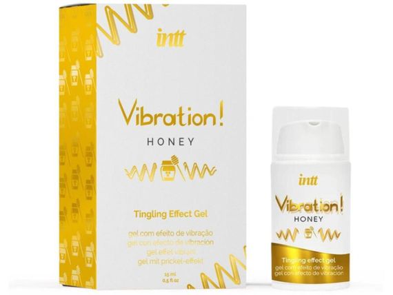 Рідкий вібратор Intt Vibration Honey (15 мл), густий гель, дуже смачний, діє до 30 хвилин Sex Aura