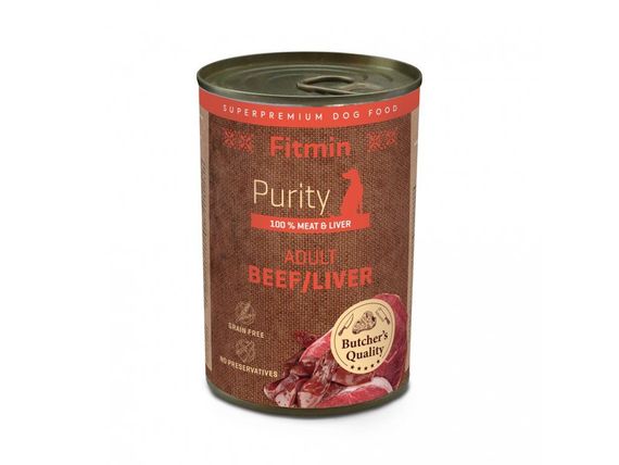 Fitmin dog Purity tin Beef with Liver 400г | Зображення 1