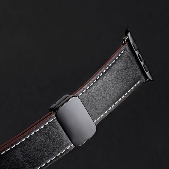 Ремешок Dux Ducis Genuine Leather для Apple Watch 42(ser.1-3)/44/45/46/49mm Black | Зображення 3