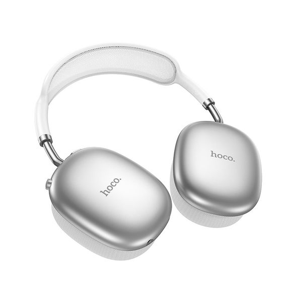 Накладні бездротові навушники Hoco W55 Plus Happiness ANC noise reduction Silver | Зображення 1