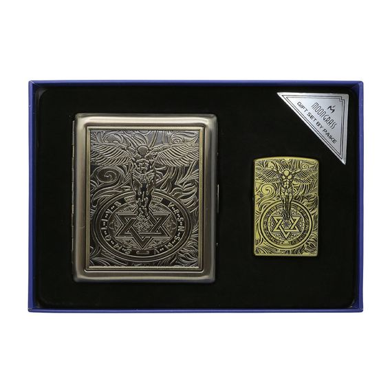 Футляр И Зажигалка Набор Подарочный  «Крылатый воин»
