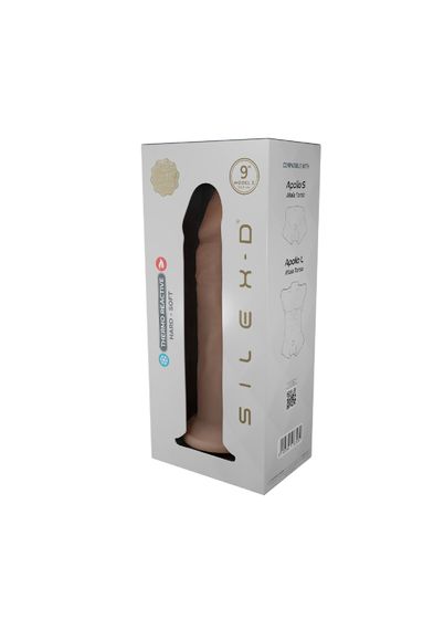 Фалоімітатор SilexD Oscar Flesh (MODEL 2 size 9in) Liquid Silicone, підходить для торса Apollo S і L | Зображення 5