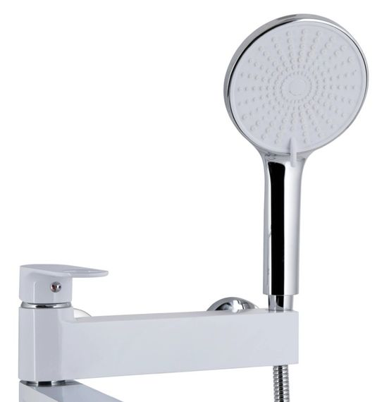 Змішувач для ванни Qtap Jay, Chrome/White (k35) з душовим гарнітуром QTJAY260CRW45554 | Зображення 3