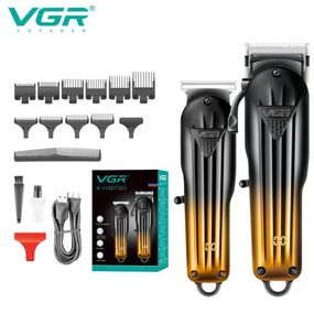 Комплект VGR 2 в 1 V-646 аккумуляторная машинка для стрижки и триммер