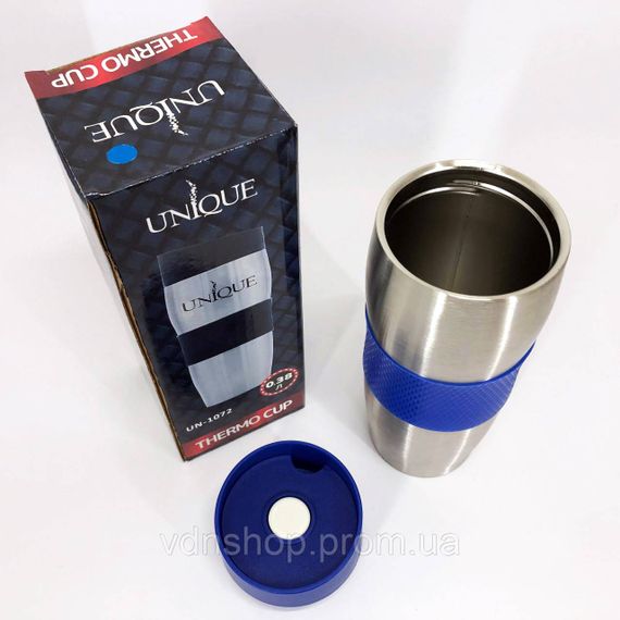 Термос похідний для напоїв UNIQUE UN-1072 0.38 л, Термос для чаю помповий води OK-73 | Зображення 7