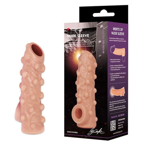 Насадка на член Kokos Nude Sleeve NS 003 M Sex Aura | Зображення 2