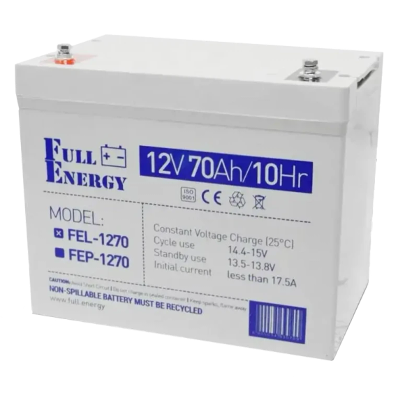 Full Energy FEL-1270 12V 70 Ah Акумулятор гелевий