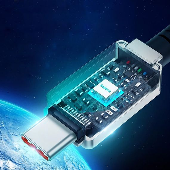 Дата кабель Baseus Unbreakable Series Fast Charging Type-C to Type-C 100W 1m (P10355800111-0) | Зображення 3