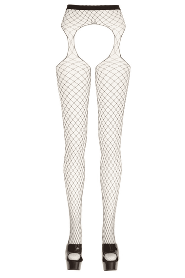 Колготки у сітку з вирізом Cottelli Collection Sex Tights 2530155 Чорні S/M/L | Зображення 3