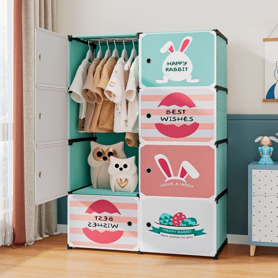 Детский шкаф мини-компактный-портативный-модульный 4 полки Closet AND LY-1047 | Зображення 4