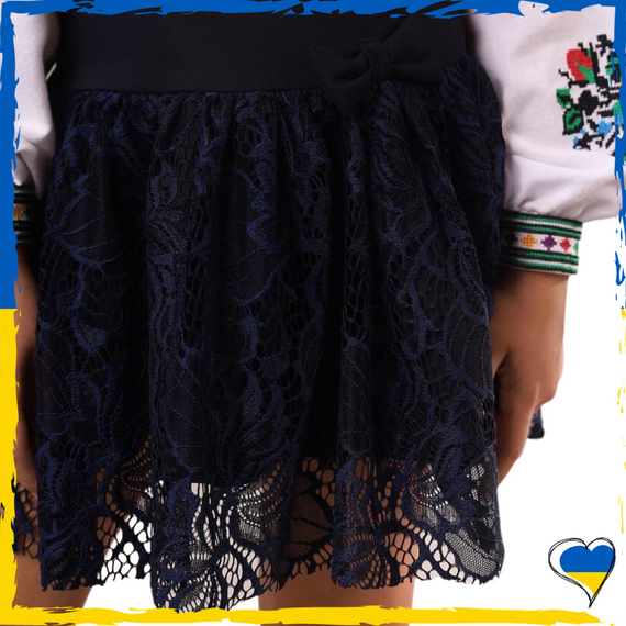 Юбка детская. Юбка для девочки. Темно-синяя 116-140 | Зображення 1