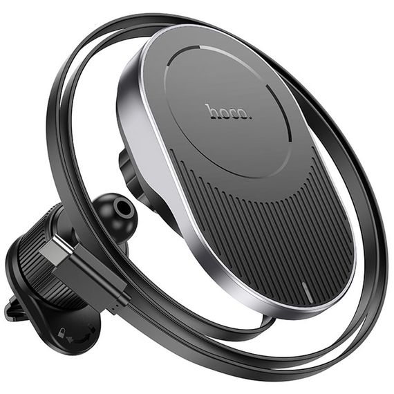 Автотримач з БЗП Hoco HW12 Guardian magnetic (air outlet) Black / Gray | Зображення 4