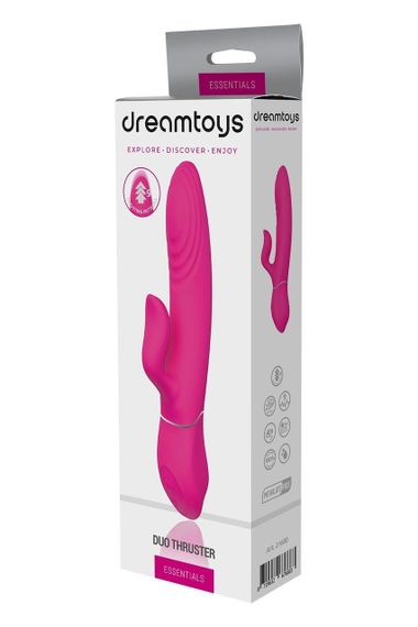 Вібратор-кролик Dreamtoys Essentials Duo Thruster для клітора, рожевий Sex Aura | Зображення 5