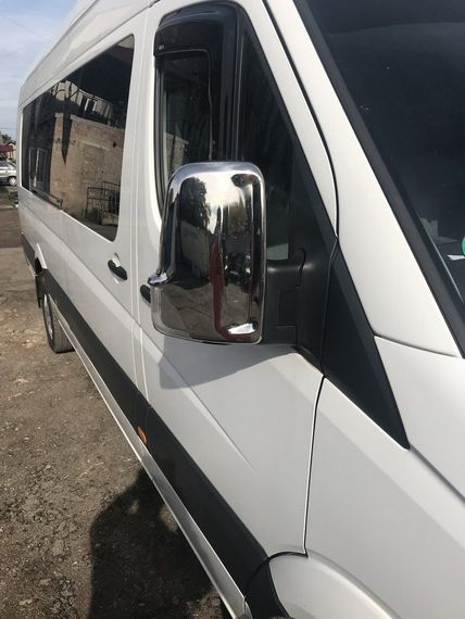 Накладки на дзеркала (2 шт) Хромований пластик для Mercedes Sprinter 2006-2018 рр | Зображення 5