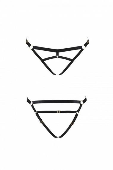 Трусики-стрінги зі стреп Passion Exclusive KELIS THONG S/M, black Sex Aura