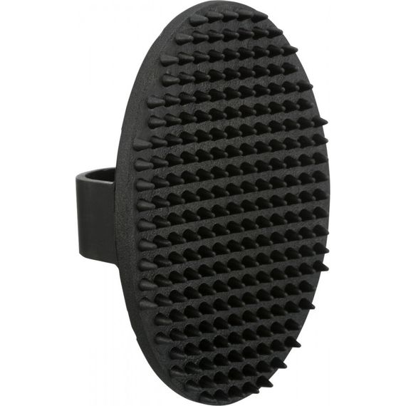 Щітка Trixie для котів масажна з шипами гумова з петлею для рук 8х13 см