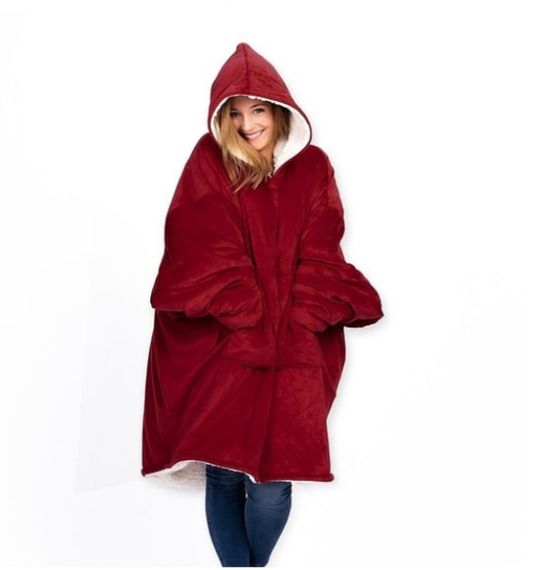 Плед-Толстовка з капюшоном і рукавами Huggle Hoodie Blanket 3-в-1 Унісекс • Теплий худі + Зігріваючий ковдру + Домашній халат | Зображення 2