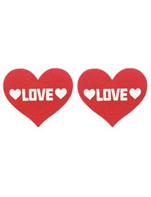 Пестисы для сосков Star Night в форме сердца, красный Sex Aura