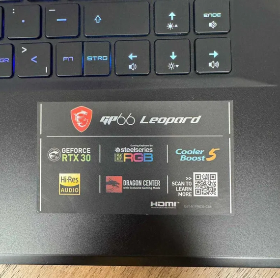 Ноутбук MSI GP66 Leopard 10UG 144Hz i7 10750H 16Gb SSD 512Gb RTX 3070  Б/В | Зображення 7