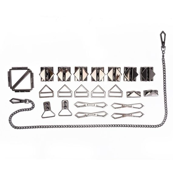 БДСМ-набір LOCKINK Bondage & Restraint Set, чорний, натуральна шкіра, фіксатори, маска, кляп | Зображення 2