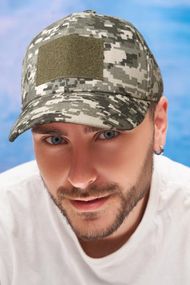Шестиклинная бейсболка с велкро пиксель