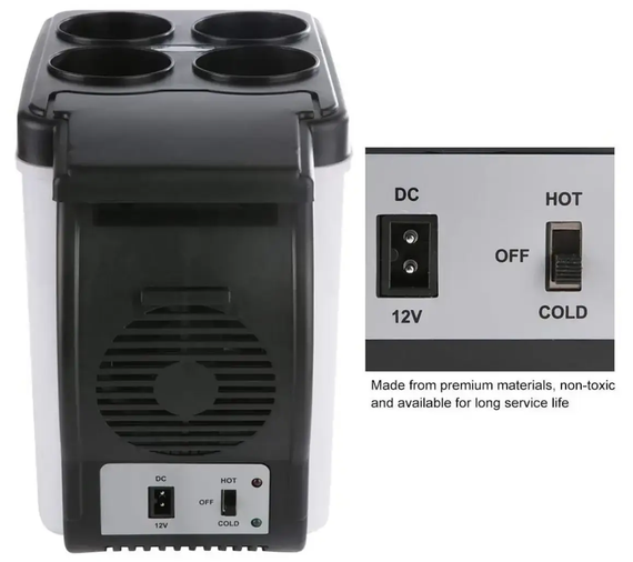 Автомобильный мини-холодильник Cooling and Warming Refrigerator 6L, Холодильник для машины | Зображення 2