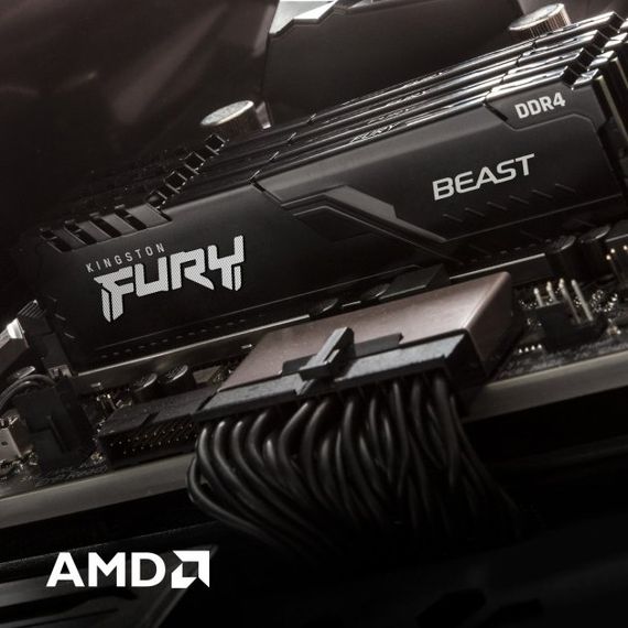 Пам&#039;ять ПК Kingston DDR4 32GB KIT (16GBx2) 3600 FURY Beast KF436C18BBK2/32 | Зображення 3