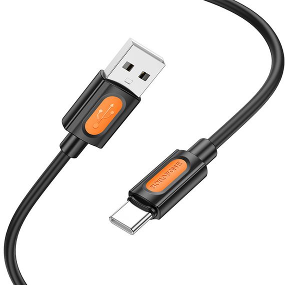 Дата кабель Borofone BX114 Structure USB to Type-C 3A (1m) Black | Зображення 2