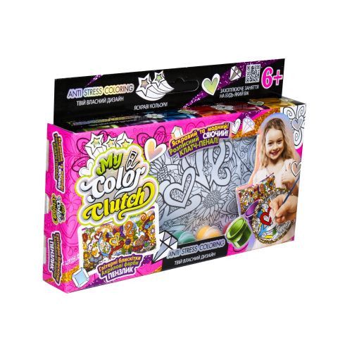 Пенал разрисовка "My color Clutch" Danko Toys  CCL-01-01U Love