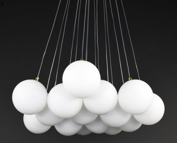 Люстра підвісна на 15 лампочок 27836 Латунь 35-110х52х52 см. | Зображення 3