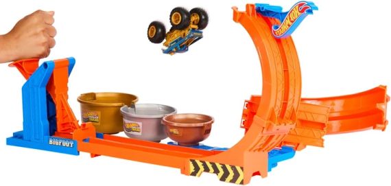 Трек Hot Wheels Monster Trucks Бігфут 50-летие Петля Прыжок за трофеем | Зображення 5