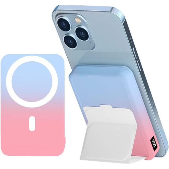 Портативний ЗП Power Bank JJT-A27-1 Gradient PD20W+QC 22.5W з БЗП 10000 mAh Blue / Pink | Зображення 1