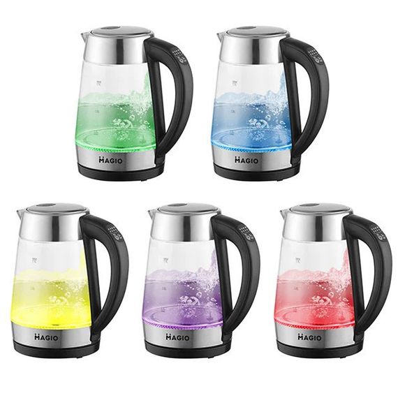 Електрочайник MAGIO MG-499, чайник прозорий з підсвічуванням, електрочайник GT-757 з підсвічуванням | Зображення 5