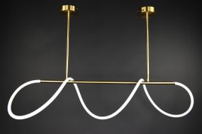 Люстра світлодіодна стельова LED світильник для квартири на стелю лед 27740 Латунь 54-84х35х150 см.