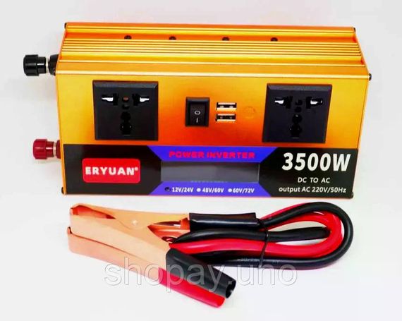 Преобразователь напряжения LCD SMART 3500W 12V/24V в 220V | Зображення 1