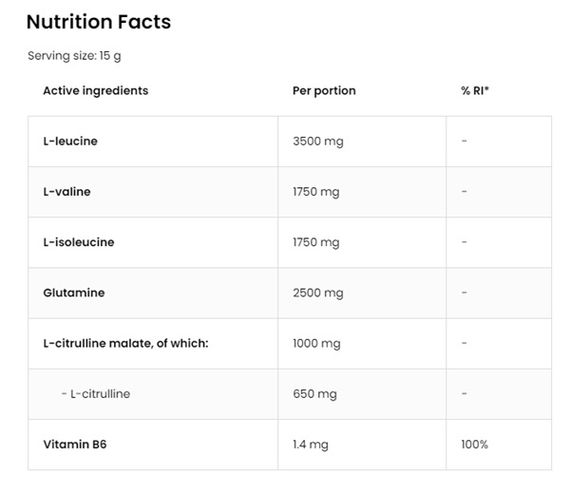Аминокислота BCAA для спорта OstroVit BCAAdvanced 450 g /30 servings/ Watermelon | Зображення 2