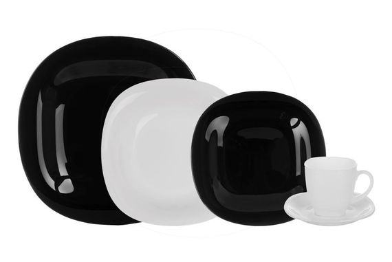 Столовий сервіз Luminarc Carine Black/White N1500, 30 предметів, на 6 персон | Зображення 1