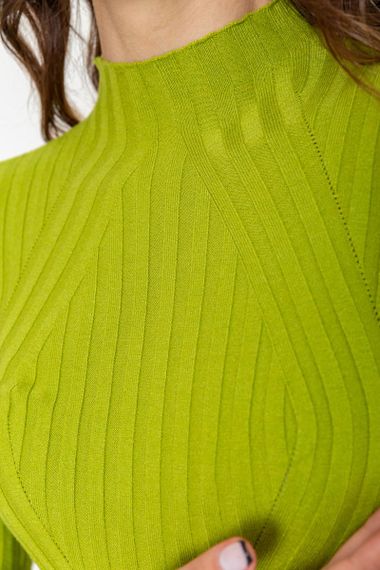 Гольф жіночий однотонний, колір оливковий, 204R038 | Зображення 4