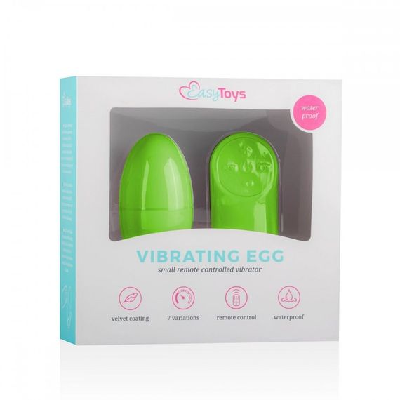 Віброяйце з пультом Easytoys Remote Control Vibrating Egg, зелене Sex Aura | Зображення 3