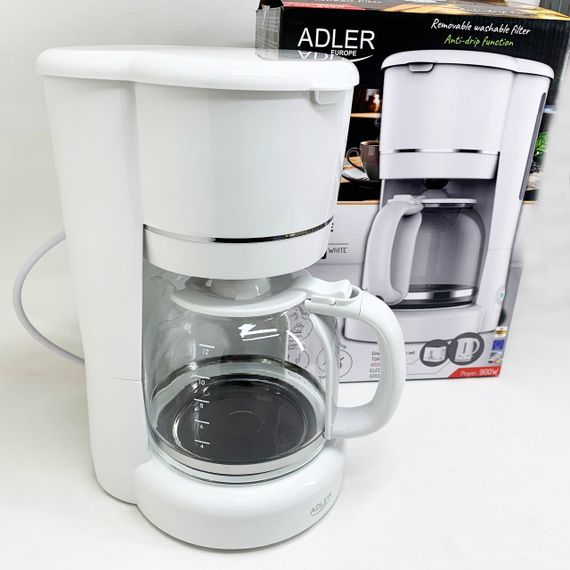 Кофеварка крапельна Adler AD 4383 white 1.5Л 900 Вт WF-53 | Зображення 3