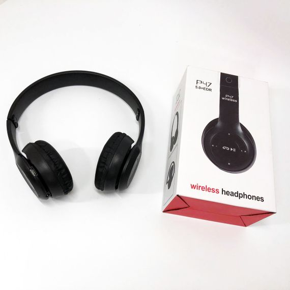 Блютуз навушники з мікрофоном для телефона Headset P47, Хороші бездротові бюджетні навушники TV-38 | Зображення 9