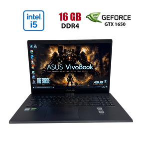 Ігровий ноутбук Б-клас Asus VivoBook X571GT / 15.6" (1920x1080) IPS / Intel Core i5-9300H (4 (8) ядра по 2.4 - 4.1 GHz) / 16 GB DDR4 / 512 GB SSD / nVidia GeForce GTX 1650, 4 GB GDDR5, 128-bit / WebCam б/в