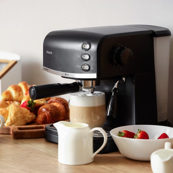 Кофеварка рожковая Magio MG-963, 15 бар для эспрессо и капучино, кофемашина для дома | Зображення 5