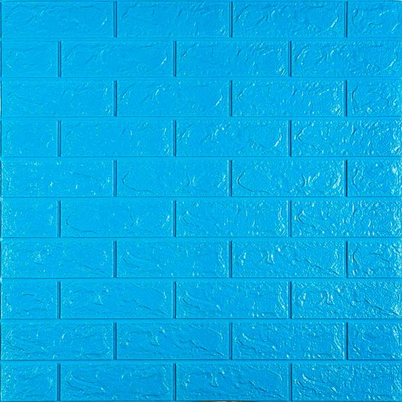 3D панель самоклеюча 700х770х5мм цегла Блакитна (005-5) SW-00000297
