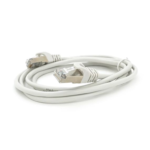 Патч-корд литий MERLION, FTP, RJ45, Cat.5e, 1.5m, сірий, CU, Q200