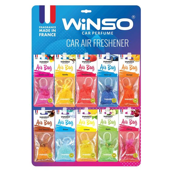 Освіжувач повітря WINSO AIR BAG Exclusive з ароматизованими гранулами 20г., дисплей